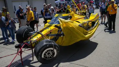 IndyCar driver Scott McLaughlin slams into the wall, car flips in the air during harrowing practice crash