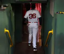 Red Sox first baseman leaves game with apparent leg injury