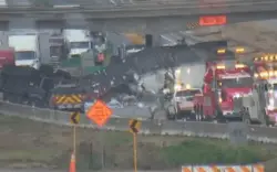 I-25 closed between Mead, Berthoud for a crash